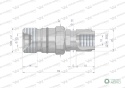 Szybkozłącze hydrauliczne skręcane gniazdo G1/4"BSP gwint wewnętrzny 350bar Waryński