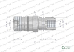 Szybkozłącze hydrauliczne skręcane gniazdo G1/4