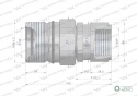 Szybkozłącze hydrauliczne skręcane gniazdo G1"BSP gwint wewnętrzny 250bar Waryński
