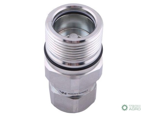 Szybkozłącze hydrauliczne skręcane gniazdo G1"BSP gwint wewnętrzny 250bar Waryński Szybkozłącze hydrauliczne skręcane gniazdo G1"BSP gwint wewnętrzny 250bar Waryński