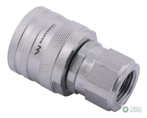 Szybkozłącze hydrauliczne skręcane wtyczka G1/2"BSP gwint wewnętrzny 300bar Waryński Szybkozłącze hydrauliczne skręcane wtyczka G1/2"BSP gwint wewnętrzny 300bar Waryński