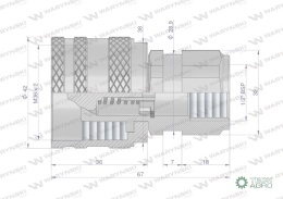 Szybkozłącze hydrauliczne skręcane wtyczka G1/2