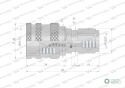 Szybkozłącze hydrauliczne skręcane wtyczka G1/4"BSP gwint wewnętrzny 350bar Waryński