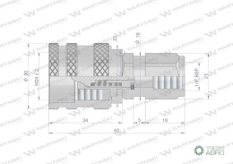 Szybkozłącze hydrauliczne skręcane wtyczka G1/4