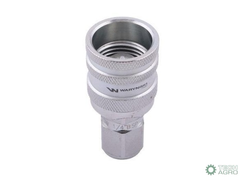 Szybkozłącze hydrauliczne skręcane wtyczka G1/4"BSP gwint wewnętrzny 350bar Waryński Szybkozłącze hydrauliczne skręcane wtyczka G1/4"BSP gwint wewnętrzny 350bar Waryński