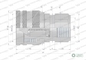 Szybkozłącze hydrauliczne skręcane wtyczka G1"BSP gwint wewnętrzny 250bar Waryński