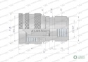 Szybkozłącze hydrauliczne skręcane wtyczka G3/4"BSP gwint wewnętrzny 250bar Waryński