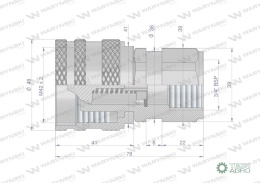 Szybkozłącze hydrauliczne skręcane wtyczka G3/4