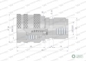 Szybkozłącze hydrauliczne skręcane wtyczka G3/8"BSP gwint wewnętrzny 300bar Waryński