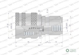 Szybkozłącze hydrauliczne skręcane wtyczka G3/8