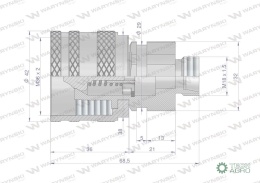 Szybkozłącze hydrauliczne skręcane wtyczka M18x1.5 gwint zewnętrzny 300bar Waryński