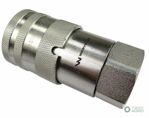 Szybkozłącze hydrauliczne suchoodcinające gniazdo G1/2"BSP gwint wewnętrzny ISO16028 Waryński Szybkozłącze hydrauliczne suchoodcinające gniazdo G1/2"BSP gwint wewnętrzny ISO16028 Waryński