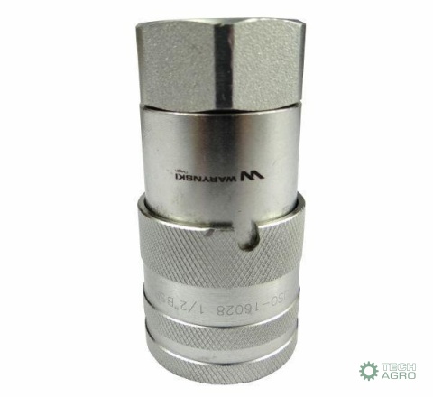 Szybkozłącze hydrauliczne suchoodcinające gniazdo G1/2"BSP gwint wewnętrzny ISO16028 Waryński Szybkozłącze hydrauliczne suchoodcinające gniazdo G1/2"BSP gwint wewnętrzny ISO16028 Waryński