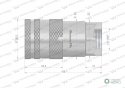 Szybkozłącze hydrauliczne suchoodcinające gniazdo G1/2"BSP gwint wewnętrzny ISO16028 Waryński