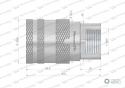 Szybkozłącze hydrauliczne suchoodcinające gniazdo G1"BSP gwint wewętrzny ISO16028 Waryński