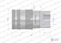 Szybkozłącze hydrauliczne suchoodcinające gniazdo G3/4"BSP gwint wewnętrzny ISO16028 Waryński