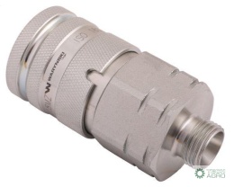 Szybkozłącze hydrauliczne suchoodcinające gniazdo M18x1.5 12L gwint zewnętrzny ISO16028 Waryński