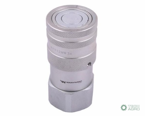 Szybkozłącze hydrauliczne suchoodcinające (rozmiar 1/2) gniazdo G3/4"BSP gwint wewnętrzny ISO16028 Waryński Szybkozłącze hydrauliczne suchoodcinające (rozmiar 1/2) gniazdo G3/4"BSP gwint wewnętrzny ISO16028 Waryński