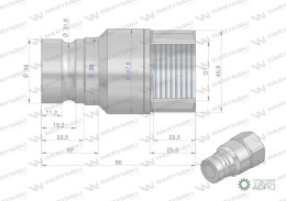 Szybkozłącze hydrauliczne suchoodcinające wtyczka G1