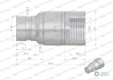 Szybkozłącze hydrauliczne suchoodcinające wtyczka G3/4"BSP gwint wewnętrzny ISO16028 Waryński