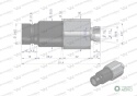Szybkozłącze hydrauliczne suchoodcinające wtyczka M18x1.5 12L gwint zewnętrzny ISO16028 Waryński