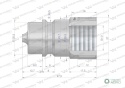 Szybkozłącze hydrauliczne wtyczka G1/2"BSP gwint wewnętrzny ISO 7241-A Waryński