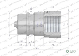 Szybkozłącze hydrauliczne wtyczka G1/2