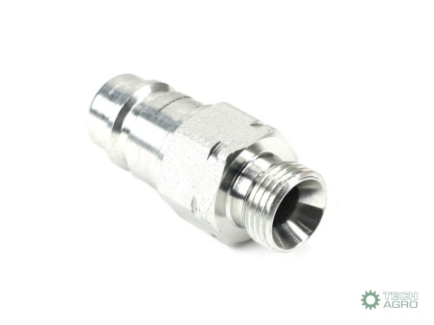 Szybkozłącze hydrauliczne wtyczka G1/2"BSP gwint zewnętrzny EURO ISO 7241-A z eliminatorem ciśnienia Waryński Szybkozłącze hydrauliczne wtyczka G1/2"BSP gwint zewnętrzny EURO ISO 7241-A z eliminatorem ciśnienia Waryński