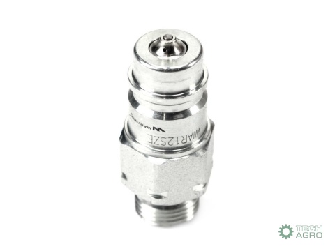 Szybkozłącze hydrauliczne wtyczka G1/2"BSP gwint zewnętrzny EURO ISO 7241-A z eliminatorem ciśnienia Waryński Szybkozłącze hydrauliczne wtyczka G1/2"BSP gwint zewnętrzny EURO ISO 7241-A z eliminatorem ciśnienia Waryński