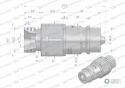 Szybkozłącze hydrauliczne wtyczka G1/2"BSP gwint zewnętrzny EURO ISO 7241-A z eliminatorem ciśnienia Waryński