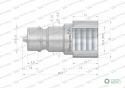 Szybkozłącze hydrauliczne wtyczka G1/4"BSP gwint wewnętrzny ISO 7241-A Waryński
