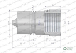 Szybkozłącze hydrauliczne wtyczka G3/4