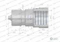 Szybkozłącze hydrauliczne wtyczka G3/8"BSP gwint wewnętrzny ISO 7241-A Waryński