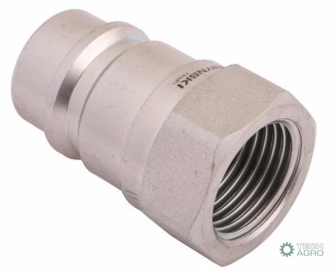 Szybkozłącze hydrauliczne wtyczka z eliminatorem ciśnienia G1/2"BSP gwint wew. ISO 7241-A Waryński Szybkozłącze hydrauliczne wtyczka z eliminatorem ciśnienia G1/2"BSP gwint wew. ISO 7241-A Waryński