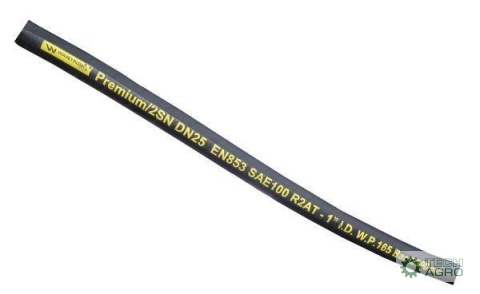 Wąż hydrauliczny do zakuwania DN25 2-oplotowy 165 Bar Waryński (sprzedawany po 25m)
