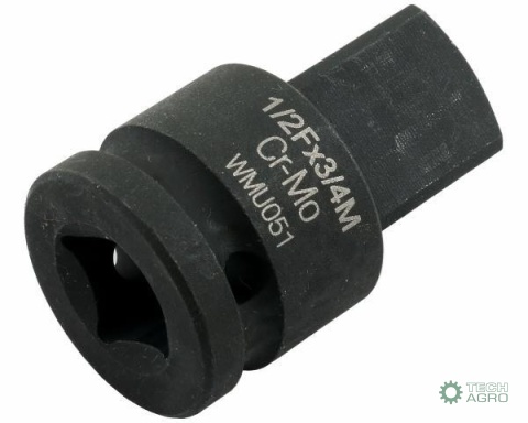 Adapter do nasadek udarowych 1/2" (F) x 3/4" (M). CrMo. Waryński Adapter do nasadek udarowych 1/2" (F) x 3/4" (M). CrMo. Waryński
