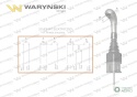 Joystick pod linki zakończone kulką bez przełącznika (bez przycisku. na kulkę. IP-6020. JOYSTIK6019) Waryński