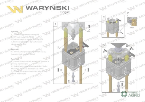 Joystick pod linki zakończone kulką z 2 przełącznikami (z 2 przyciskami na kulkę. IP-6022) Waryński Joystick pod linki zakończone kulką z 2 przełącznikami (z 2 przyciskami na kulkę. IP-6022) Waryński
