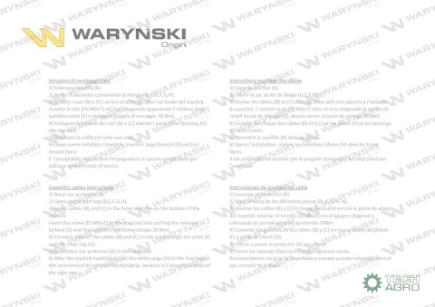 Joystick pod linki zakończone widełkami bez przełącznika (bez przycisku. na widełki IP-6046) Waryński Joystick pod linki zakończone widełkami bez przełącznika (bez przycisku. na widełki IP-6046) Waryński