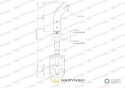 Joystick pod linki zakończone widełkami z 1 przełącznikiem (z przyciskiem na widełki IP-6029. JOYSTIKW) Waryński