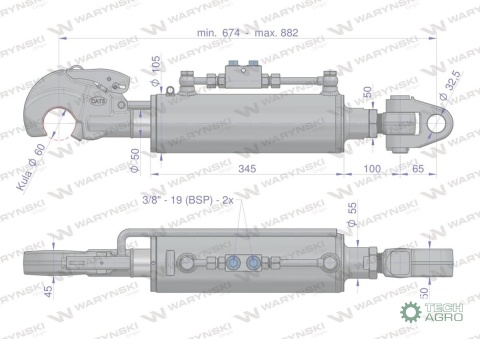 Łącznik Centralny Hydrauliczny KAT-3 FI32 z zestawem przewodów hydraulicznych Waryński Łącznik Centralny Hydrauliczny KAT-3 FI32 z zestawem przewodów hydraulicznych Waryński