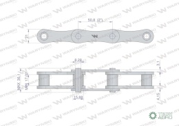 Łańcuch 216B-3Ps zastosowanie Prasa Rolująca Krone 9220100 Waryński