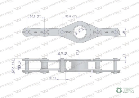 Łańcuch CA650-1 132 ogniw 33 belki zastosowanie Prasa Zwijka WARFAMA Z-543 Waryński Łańcuch CA650-1 132 ogniw 33 belki zastosowanie Prasa Zwijka WARFAMA Z-543 Waryński