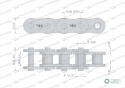 Łańcuch rolkowy 10AH-1 ANSI A 50H (R1 5/8) Waryński ( sprzedawane po 25m )
