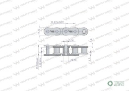 Łańcuch rolkowy 10B-1-56Ps zastosowanie Bizon 5040995800 Waryński