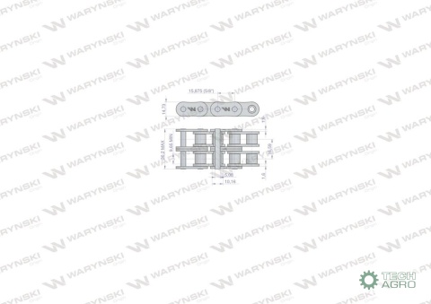 Łańcuch rolkowy 10B-2 (R2 5/8) 5 m Waryński Łańcuch rolkowy 10B-2 (R2 5/8) 5 m Waryński