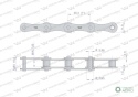 Łańcuch rolkowy 2040 208A (R1 1) 5 m Waryński