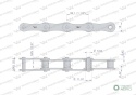 Łańcuch rolkowy 2060 212A (R1 1.1/2) 5 m Waryński