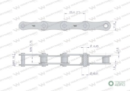 Łańcuch rolkowy 208B (R1 1) 5 m Waryński