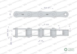 Łańcuch rolkowy CA650F 5m Waryński